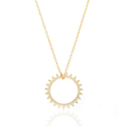 Colliers Argent Lisse Collier-Soleil 18 mm