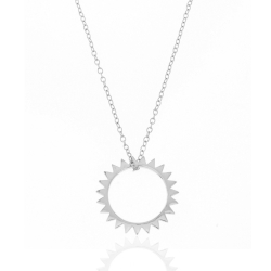 Silver Necklaces Necklace-Sun 18mm