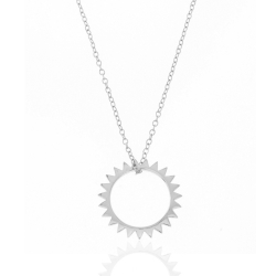 Colliers Argent Lisse Collier-Soleil 18 mm