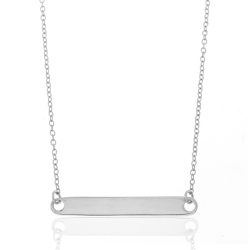 Collar Plata Lisa Collar Plata - Placa 30*4