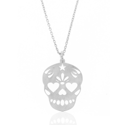 Silver Necklaces Silver Necklace - Skull 16 * 20
