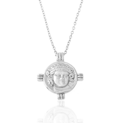 Silver Necklaces Silver Necklace - Cross Coin