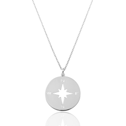 Silver Necklaces Silver Necklace - Wind Rose 20mm