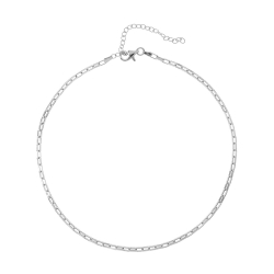 Halsketten Glattes Silber Halskette Silber - Choker Knoten