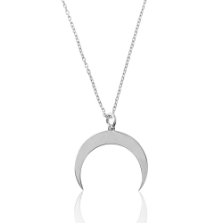 Silver Necklaces Silver Necklace - Moon 20mm