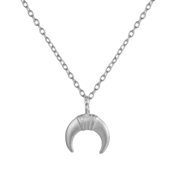 Colliers Argent Lisse Collier Argent - Corne