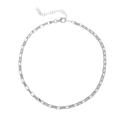 Halsketten Glattes Silber Halskette Silber - Choker