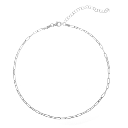 Halsketten Glattes Silber Halskette Silber - Choker