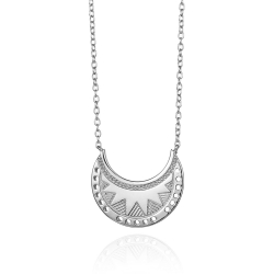 Colliers Argent Lisse Collier Argent - Corne