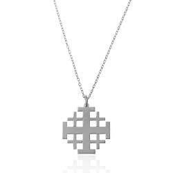 Silver Necklaces Silver Necklace - Jerusalem Cross