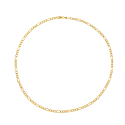 Collar Plata Lisa Figaro Necklace - 38+4cm and 50cm - Gold-Plated and Rhodium-Plated Silver