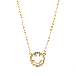 Colliers Argent Lisse Collier Argent - Smiley