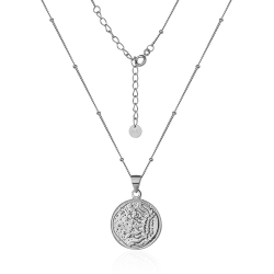 Colliers Argent Lisse Collier - Soleil 20 mm