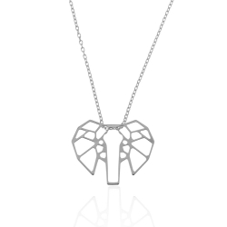Collar Plata Lisa Collar Plata - Elefante Origami