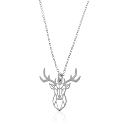 Silver Necklaces Silver Necklace - Origami Deer