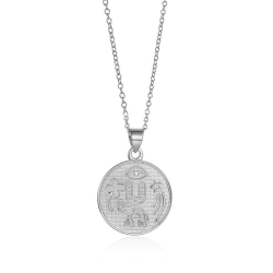 Colliers Argent Lisse Collier Argent - Monnaie Porte-bonheur