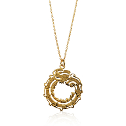 Colliers Argent Lisse Collier-Ouroboros 22 mm