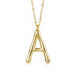 Colliers Bronze Lisse Collier - Lettre