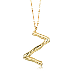 Colliers Bronze Lisse Collier - Lettre