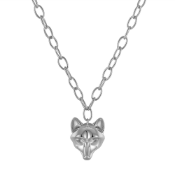 Silver Necklaces Silver Necklace - Wolf