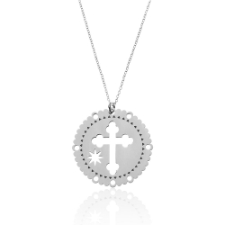 Colliers Argent Lisse Collier Argent - Croix