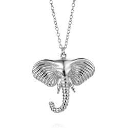Silver Necklaces Silver Necklace - Elephant 21 * 22