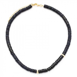 Bronze Necklaces Necklace: Black Wood- Bronze