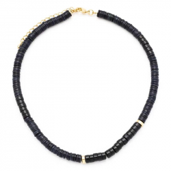 Colliers Bronze Lisse Collier : Bois de couleur Noire