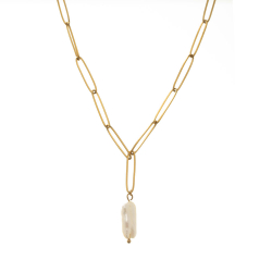 Colliers Acier Lisse Collier - Perle