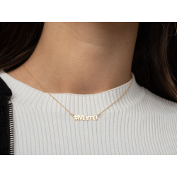 Collar Plata Lisa Collar - #Mama