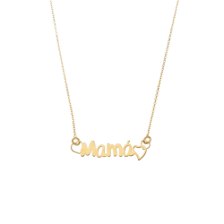 Colliers Argent Lisse Collier - Mama