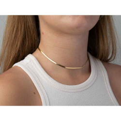 Colliers Argent Lisse Collier 32+6 cm