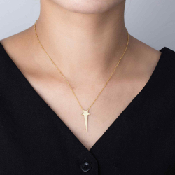 Colliers Argent Lisse Collier Étoile Polaire - 46 cm