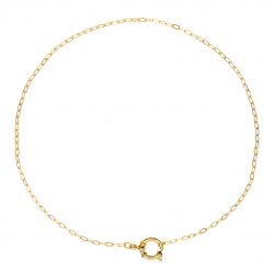 Collar Plata Lisa Collar - Reasa - 45 cm - Bañado Oro