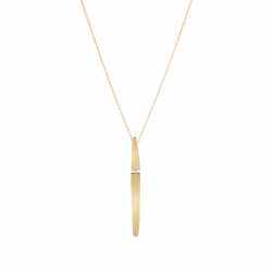 Collar Plata Lisa Collar Plata - Rhombus 60*5,5mm - 36+4cm - Bañado Oro y Plata