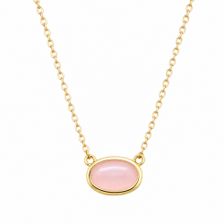  Halskette Mineral - Oval - 38+2+2 cm