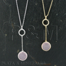 Collar Plata Mineral Collar Mineral - Circulo