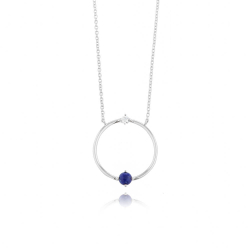 Collar Plata Mineral Collar Mineral - Circulo - 45+2+2cm
