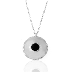 Silver Stone Necklaces Mineral Necklace - Circle - 40+5cm