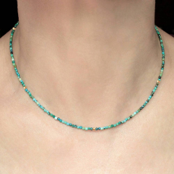 Silver Stone Necklaces Mineral Choker - 36+5cm