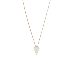 Collar Plata Mineral Stone Necklace - 11*18 Rombus