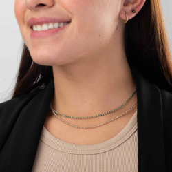 Collar Plata Mineral Collar Mineral - 38+4 cm - Bañado Oro