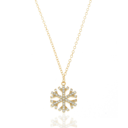 Silver Zirocn Necklaces Necklace Zirconia - Snow 12 mm