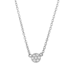 Colliers Argent Zircone Collier Zircone- Cercle