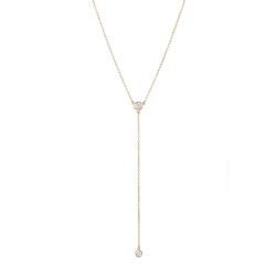 Silver Zirocn Necklaces Necklace-2 Length Zircons
