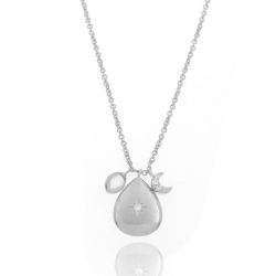 Silver Zirocn Necklaces Zirconia Necklace - Tear