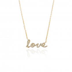 Silver Zirocn Necklaces Zirconia Necklace - Love