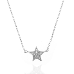Silver Zirocn Necklaces Zirconia Necklace - Star