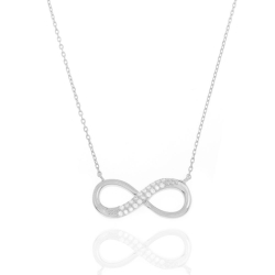 Silver Zirocn Necklaces Zirconia Necklace - Infinity