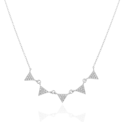 Collar Plata Circonita Collar Circonita - 5 Triangulos